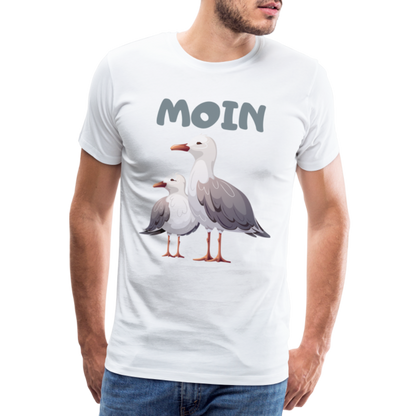 Männer Premium T-Shirt - Moin Möwen - weiß