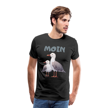 Männer Premium T-Shirt - Moin Möwen - Schwarz