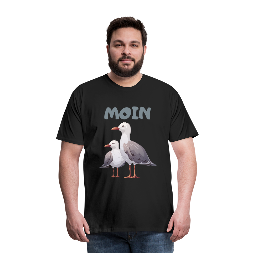 Männer Premium T-Shirt - Moin Möwen - Schwarz