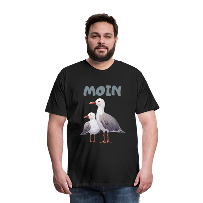 Männer Premium T-Shirt - Moin Möwen - Schwarz