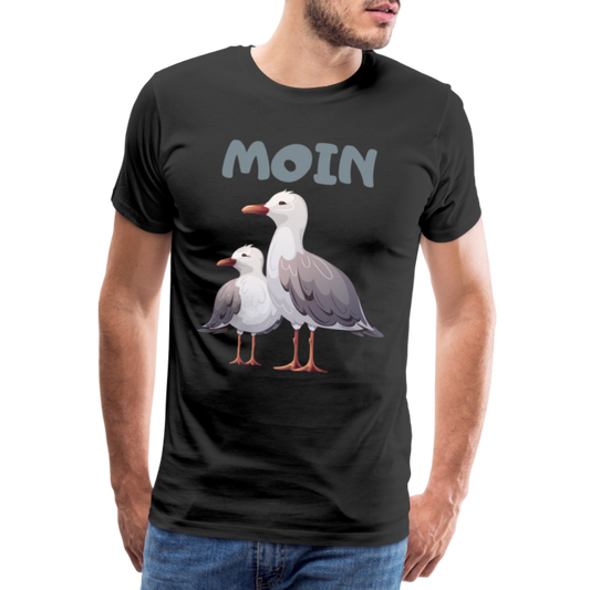 Männer Premium T-Shirt - Moin Möwen - Schwarz