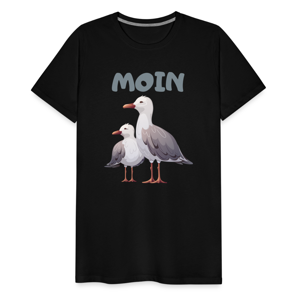 Männer Premium T-Shirt - Moin Möwen - Schwarz