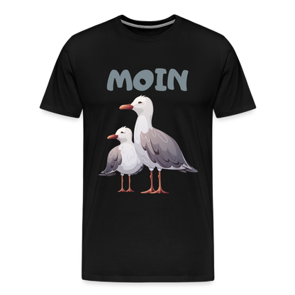 Männer Premium T-Shirt - Moin Möwen - Schwarz