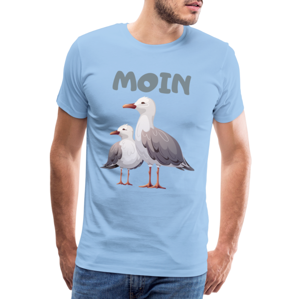 Männer Premium T-Shirt - Moin Möwen - Sky