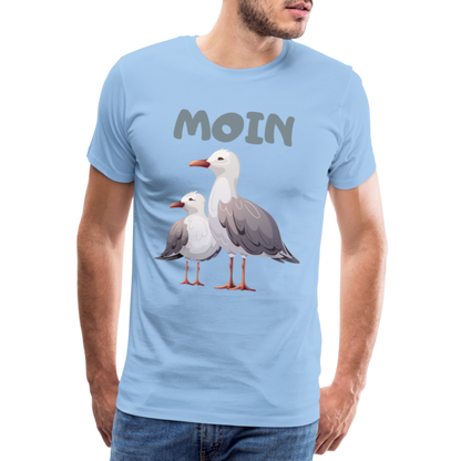 Männer Premium T-Shirt - Moin Möwen - Sky