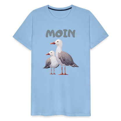 Männer Premium T-Shirt - Moin Möwen - Sky