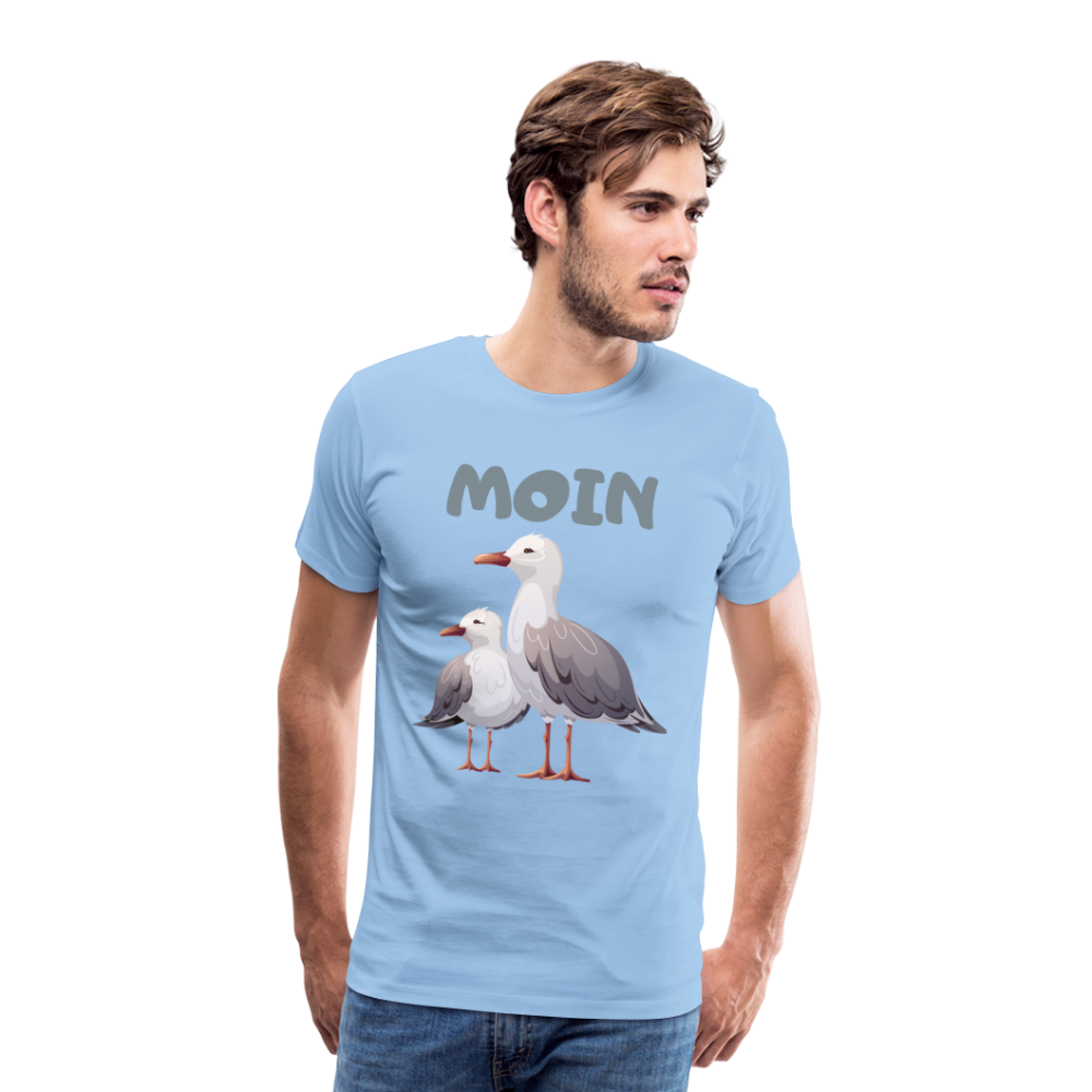 Männer Premium T-Shirt - Moin Möwen - Sky