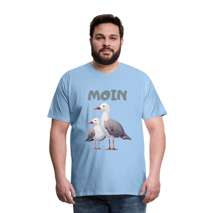 Männer Premium T-Shirt - Moin Möwen - Sky