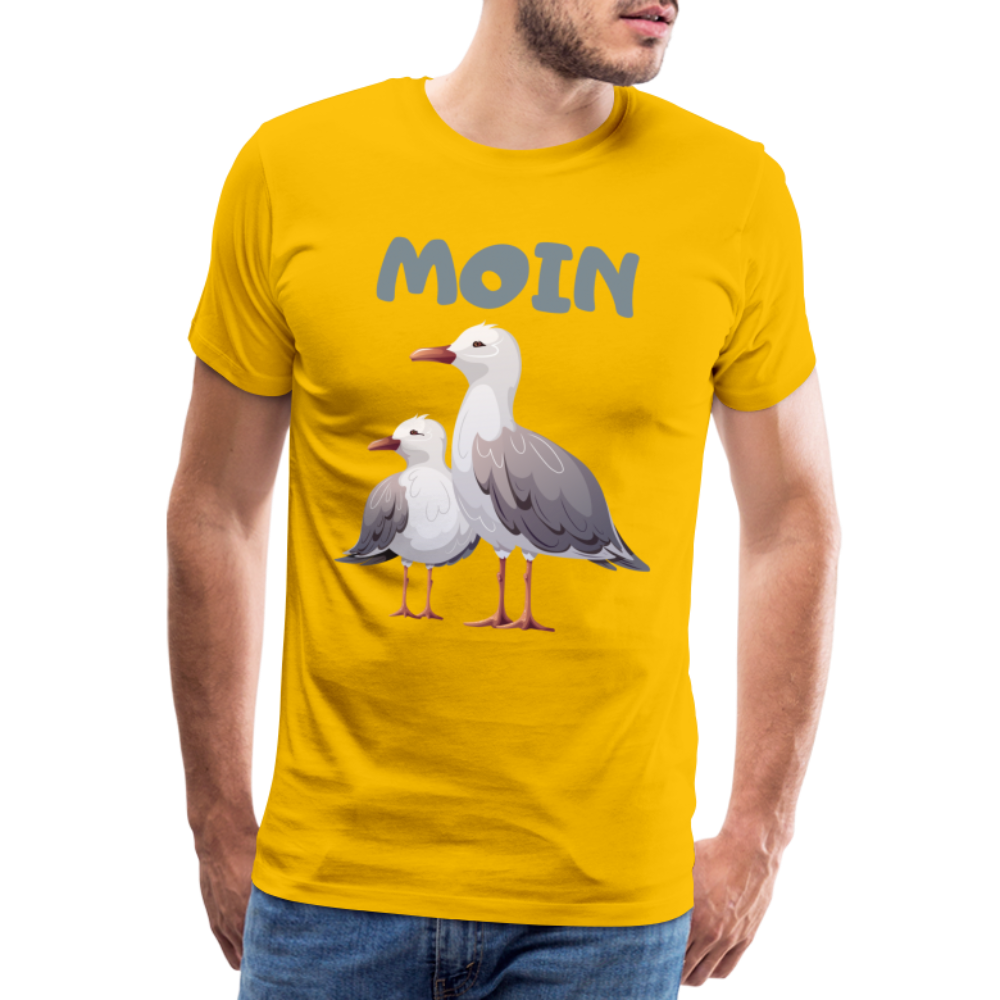 Männer Premium T-Shirt - Moin Möwen - Sonnengelb