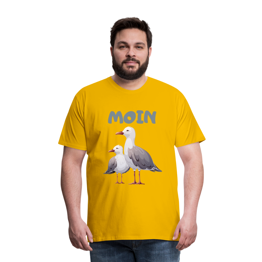 Männer Premium T-Shirt - Moin Möwen - Sonnengelb