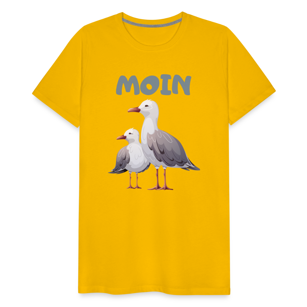 Männer Premium T-Shirt - Moin Möwen - Sonnengelb