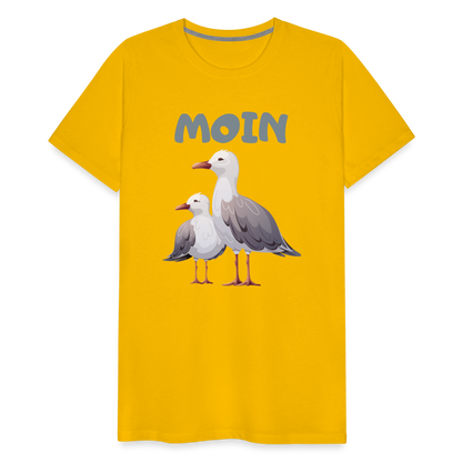 Männer Premium T-Shirt - Moin Möwen - Sonnengelb