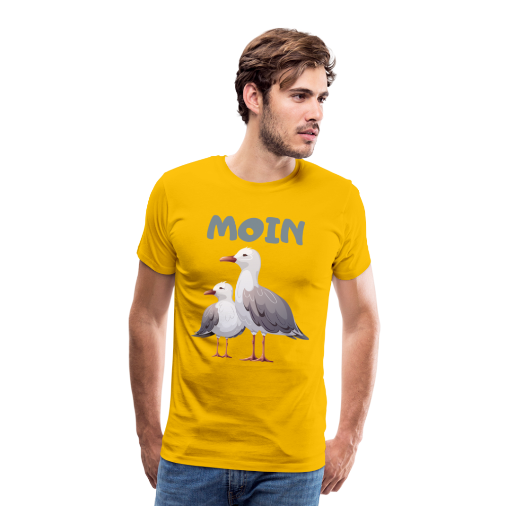 Männer Premium T-Shirt - Moin Möwen - Sonnengelb