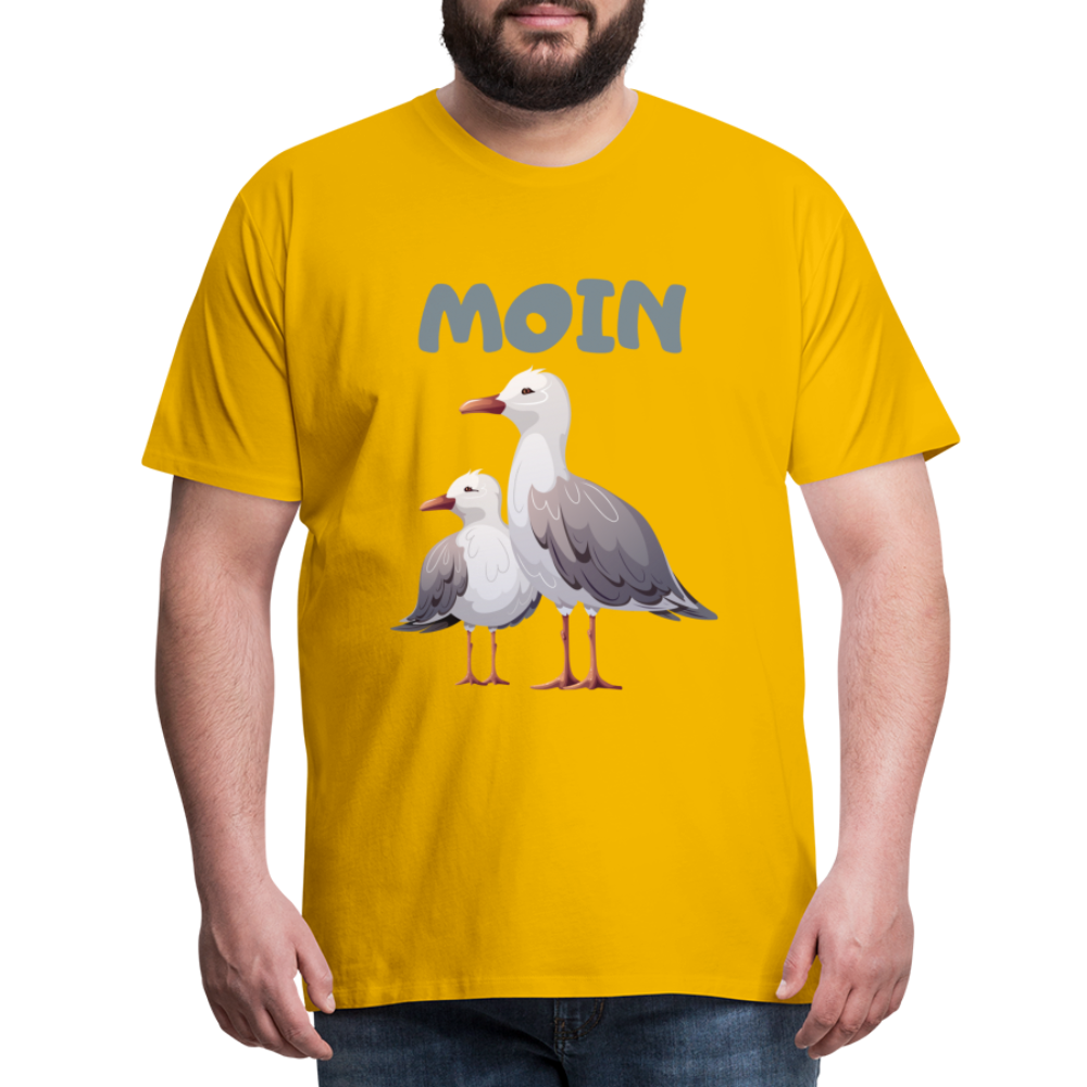 Männer Premium T-Shirt - Moin Möwen - Sonnengelb