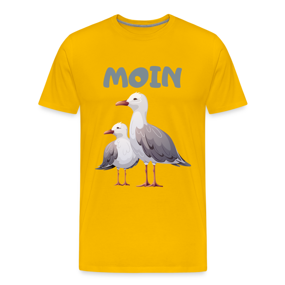 Männer Premium T-Shirt - Moin Möwen - Sonnengelb