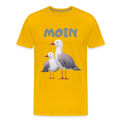 Männer Premium T-Shirt - Moin Möwen - Sonnengelb