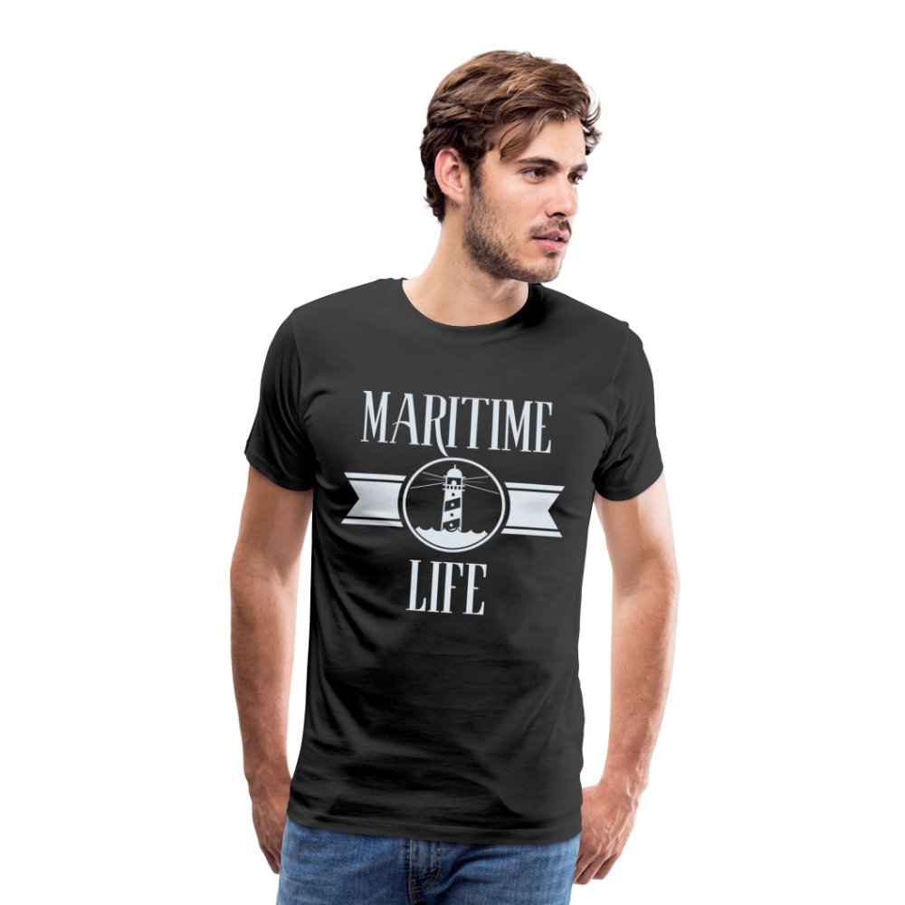 Männer Premium T-Shirt - Maritime Life Light - Schwarz