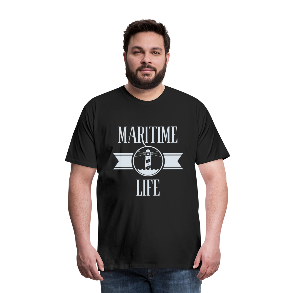 Männer Premium T-Shirt - Maritime Life Light - Schwarz