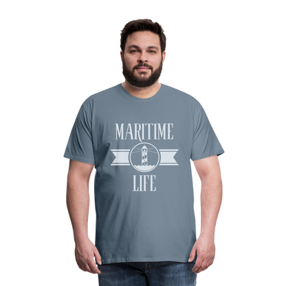 Männer Premium T-Shirt - Maritime Life Light - Blaugrau