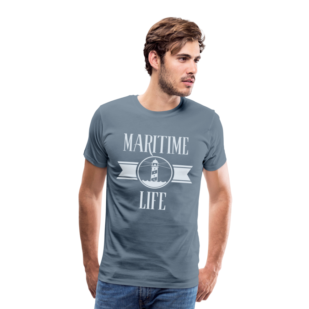 Männer Premium T-Shirt - Maritime Life Light - Blaugrau