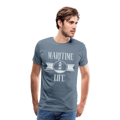 Männer Premium T-Shirt - Maritime Life Light - Blaugrau