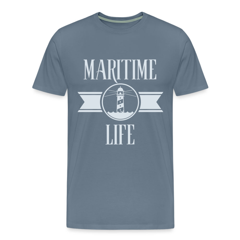 Männer Premium T-Shirt - Maritime Life Light - Blaugrau