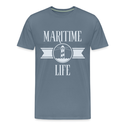 Männer Premium T-Shirt - Maritime Life Light - Blaugrau