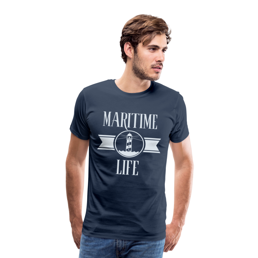 Männer Premium T-Shirt - Maritime Life Light - Navy