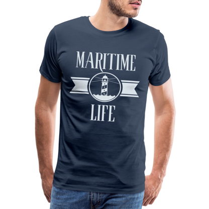 Männer Premium T-Shirt - Maritime Life Light - Navy