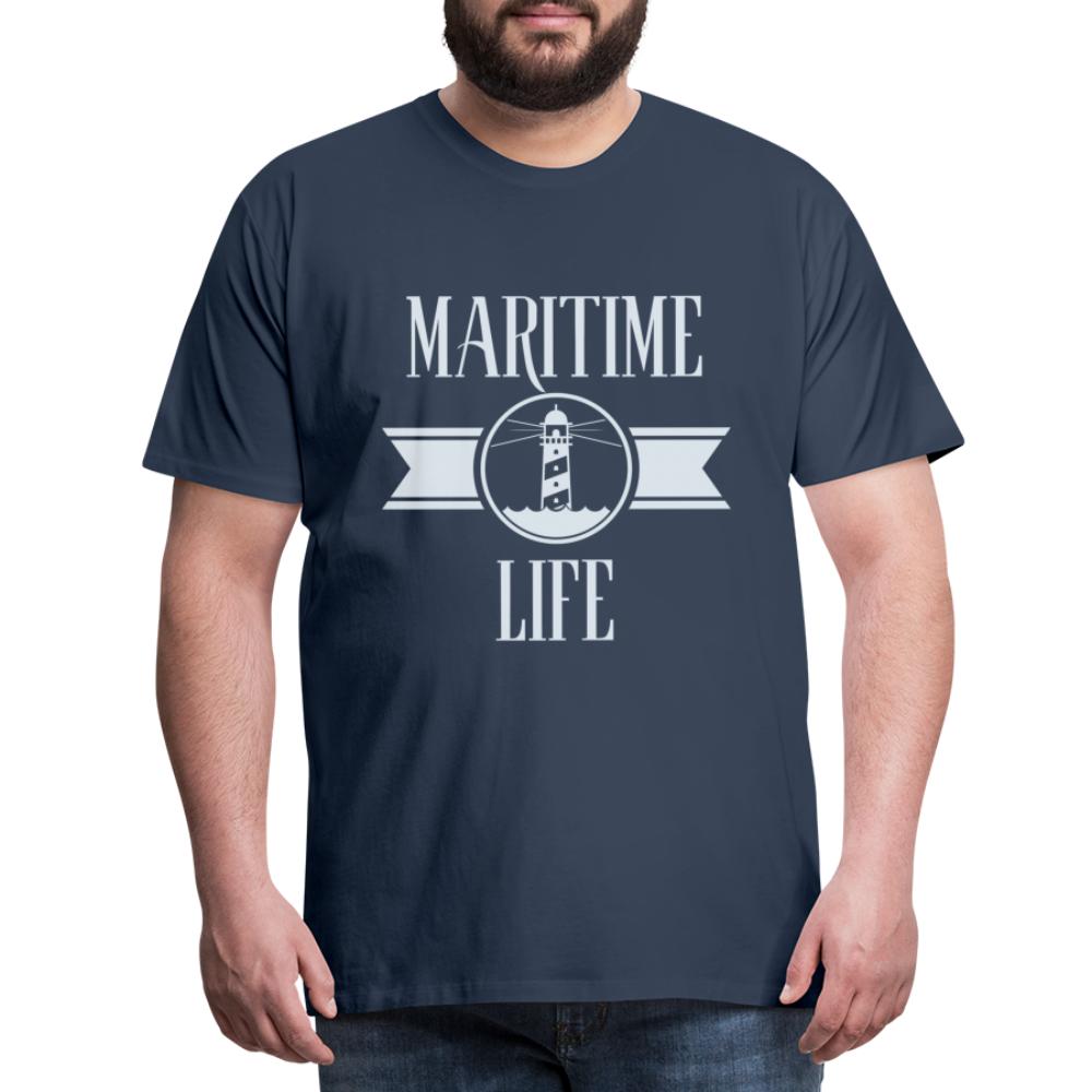 Männer Premium T-Shirt - Maritime Life Light - Navy