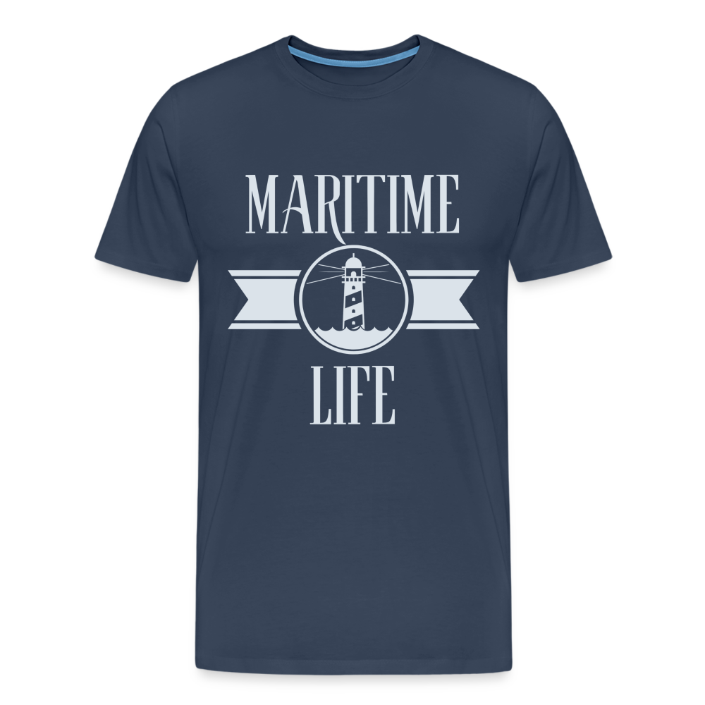 Männer Premium T-Shirt - Maritime Life Light - Navy