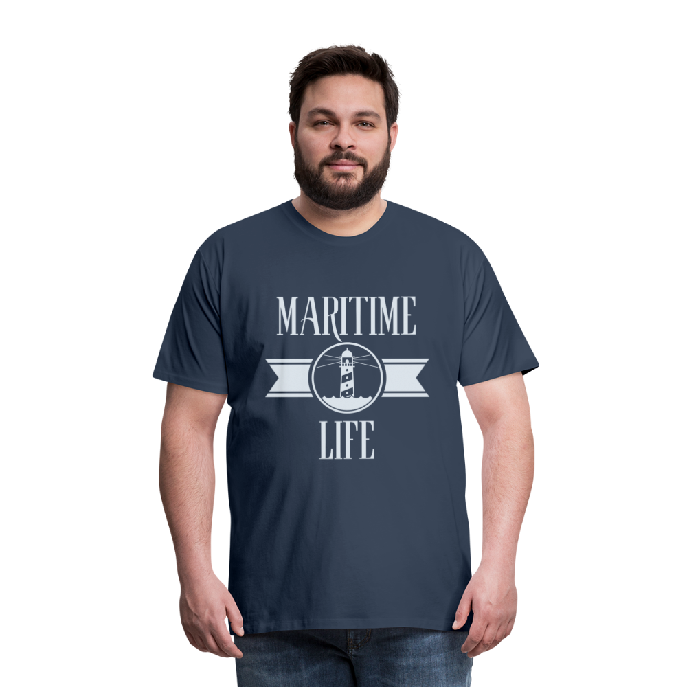 Männer Premium T-Shirt - Maritime Life Light - Navy