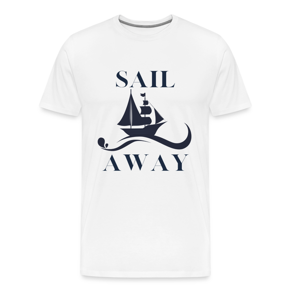 Männer Premium T-Shirt - Sail Away - weiß