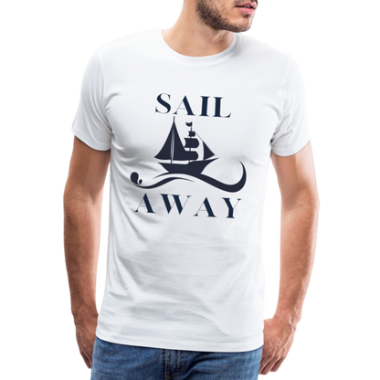 Männer Premium T-Shirt - Sail Away - weiß