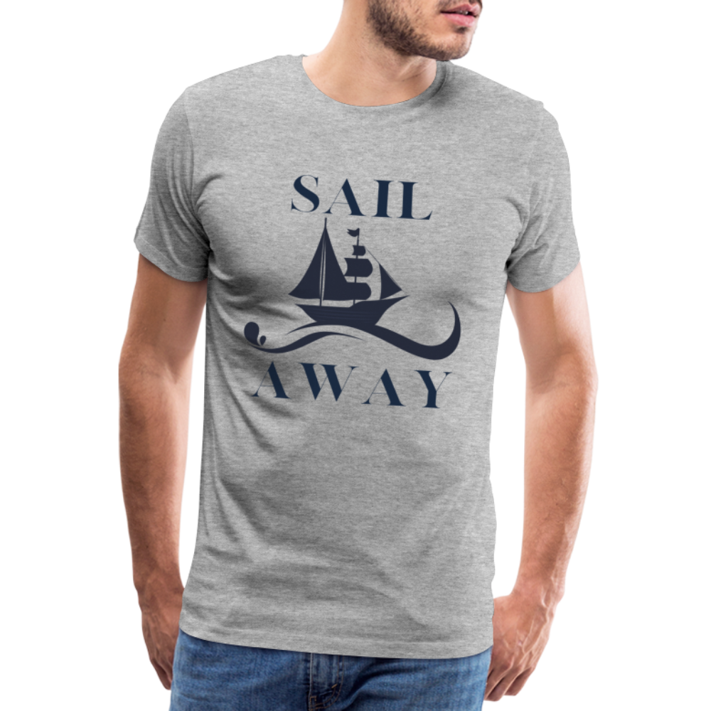 Männer Premium T-Shirt - Sail Away - Grau meliert