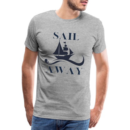 Männer Premium T-Shirt - Sail Away - Grau meliert