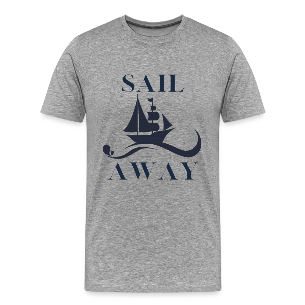 Männer Premium T-Shirt - Sail Away - Grau meliert