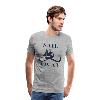 Männer Premium T-Shirt - Sail Away - Grau meliert