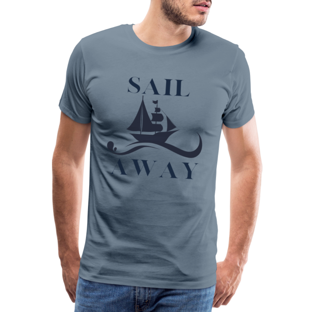 Männer Premium T-Shirt - Sail Away - Blaugrau