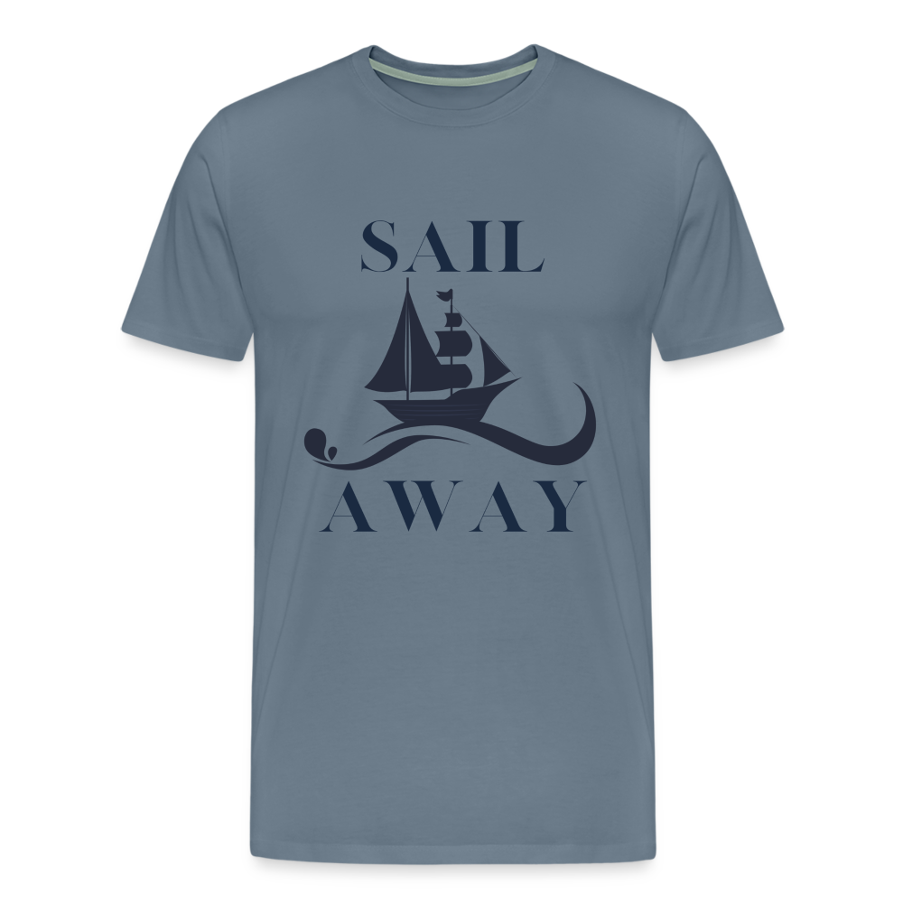 Männer Premium T-Shirt - Sail Away - Blaugrau