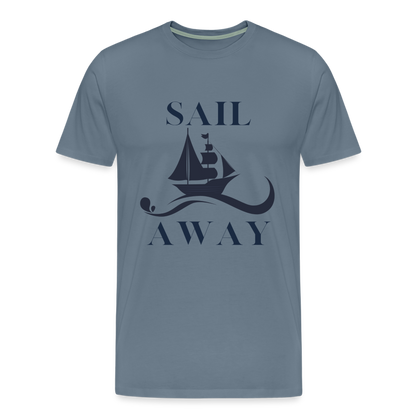 Männer Premium T-Shirt - Sail Away - Blaugrau