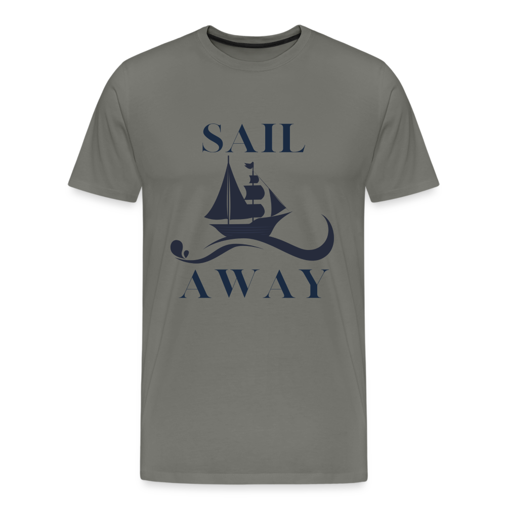 Männer Premium T-Shirt - Sail Away - Asphalt