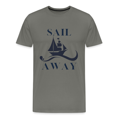 Männer Premium T-Shirt - Sail Away - Asphalt