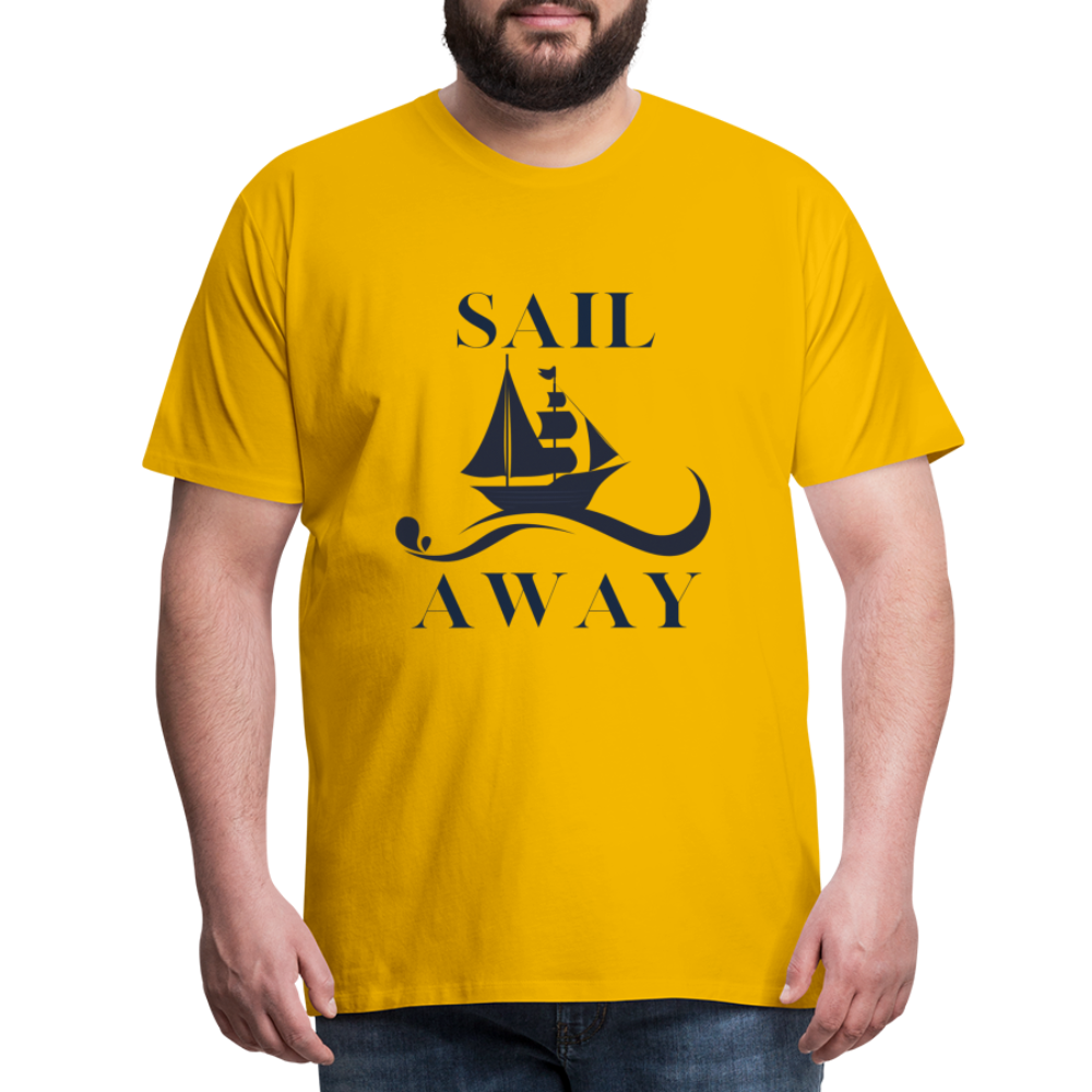 Männer Premium T-Shirt - Sail Away - Sonnengelb