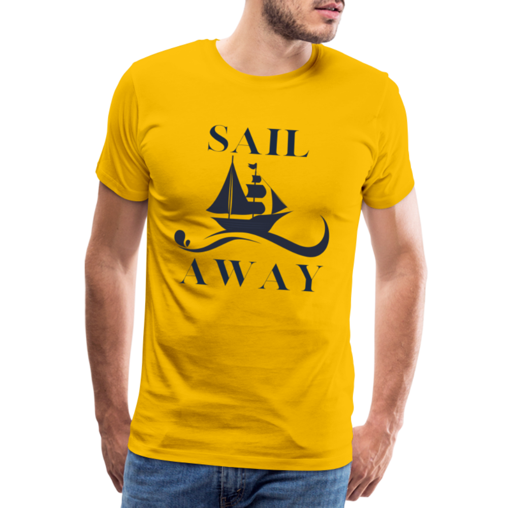 Männer Premium T-Shirt - Sail Away - Sonnengelb