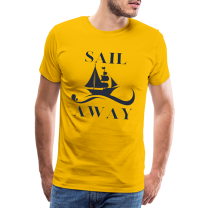 Männer Premium T-Shirt - Sail Away - Sonnengelb