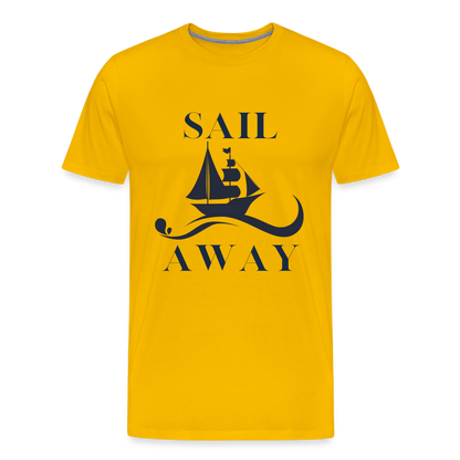 Männer Premium T-Shirt - Sail Away - Sonnengelb