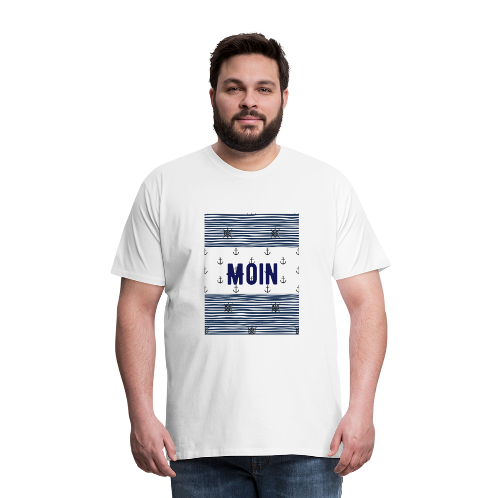 Männer Premium T-Shirt - Moin - weiß