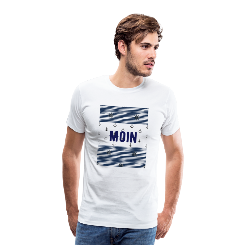 Männer Premium T-Shirt - Moin - weiß