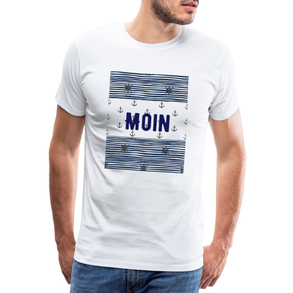 Männer Premium T-Shirt - Moin - weiß